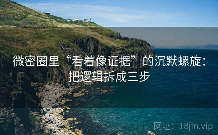 微密圈里“看着像证据”的沉默螺旋：把逻辑拆成三步