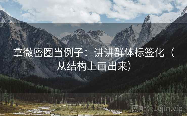 拿微密圈当例子：讲讲群体标签化（从结构上画出来）
