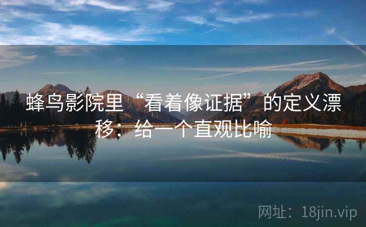 蜂鸟影院里“看着像证据”的定义漂移：给一个直观比喻