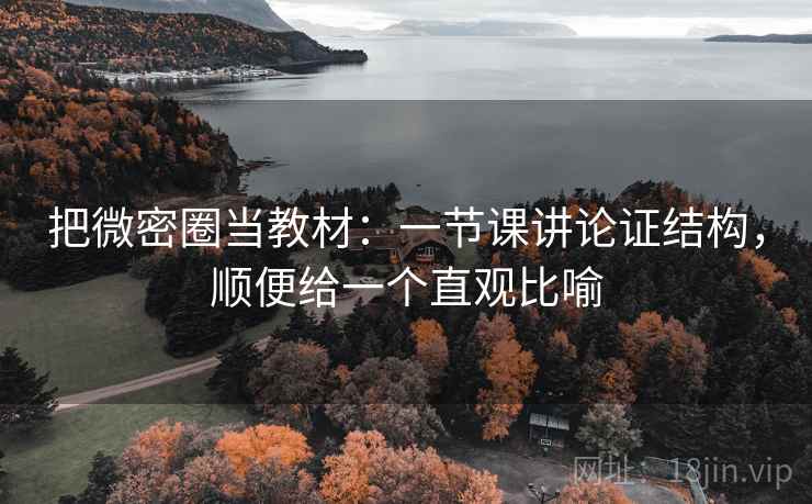 把微密圈当教材:一节课讲论证结构,顺便给一个直观比喻 把微密圈当教材:一节课讲论证结构,顺便给一个直观比喻